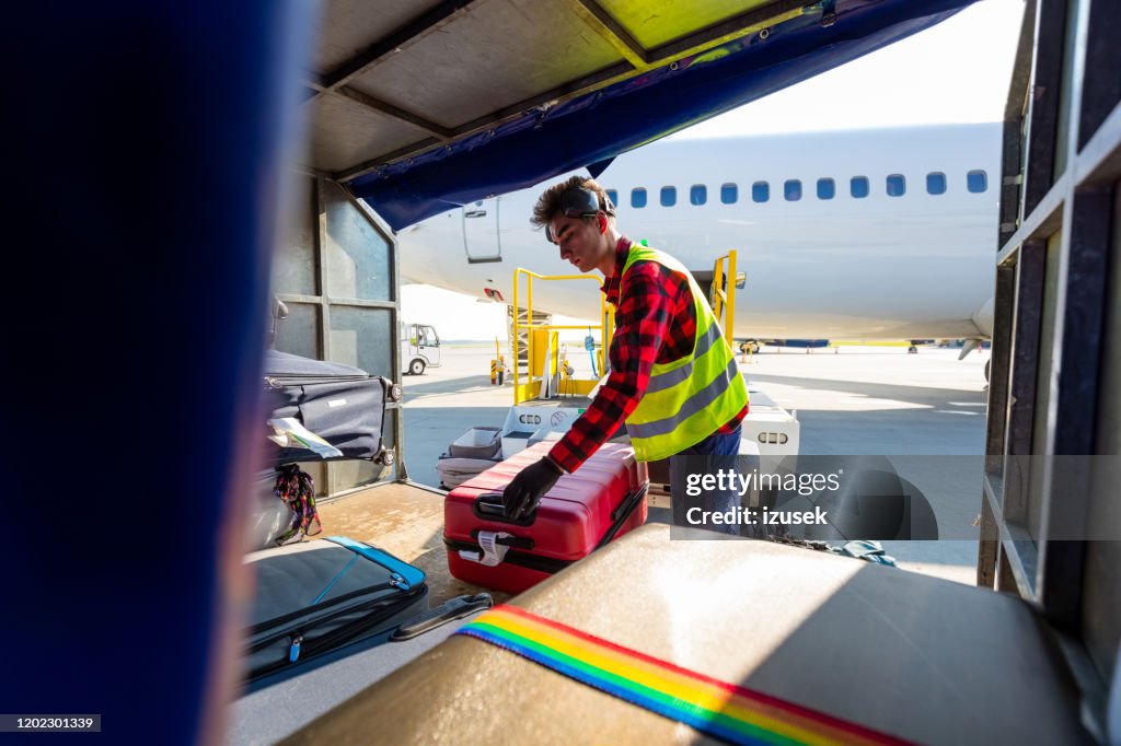 Luchthaven service bemanning lossen bagage