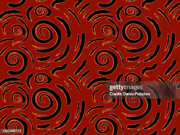 seamless ethnic pattern - textural spirals and lines. - aztec stock illustrations