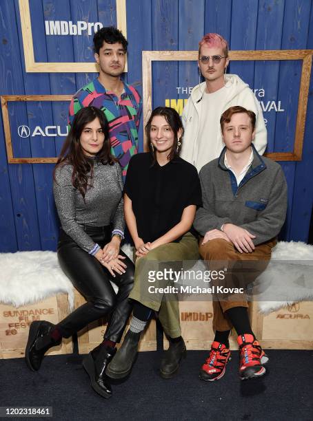 Jillian Mayer, Lucas Leyva, Olivia Lloyd, Brett Potter and Dylan Redford attend the IMDb Studio at Acura Festival Village on January 26, 2020 in Park...