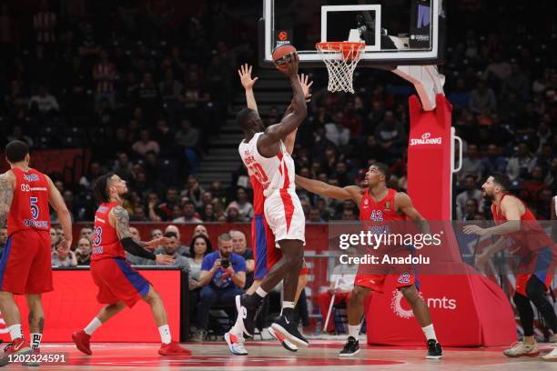 Michael Ojo of Crvena Zvezda MTS in action during the Turkish Airlines Euroleague week 25 basketball match between Crvena Zvezda MTS and CSKA Moscow...