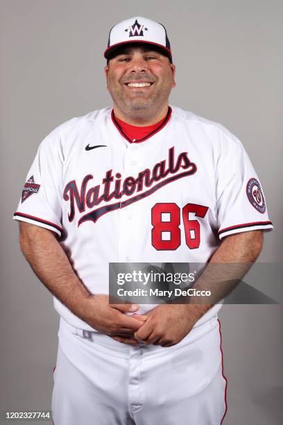 Ali Modami of the Washington Nationals poses during Photo Day on Friday, February 21, 2020 at the FITTEAM Ballpark of the Palm Beaches in West Palm...