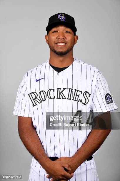 Jose Mujica of the Colorado Rockies poses during Photo Day on Wednesday, February 19, 2020 at Salt River Fields at Talking Stick in Scottsdale,...