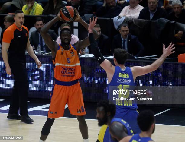 Maurice Ndour, #5 of Valencia Basket in action during the 2019/2020 Turkish Airlines EuroLeague Regular Season Round 25 match between Valencia Basket...