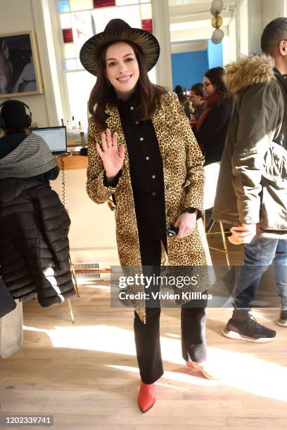 Anne Hathaway stops by WarnerMedia Lodge: Elevating Storytelling with AT&T during Sundance Film Festival 2020 on January 27, 2020 in Park City, Utah.