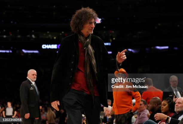 Radio personality Howard Stern attends a game between the New York Knicks and the Los Angeles Lakers at Madison Square Garden on January 22, 2020 in...