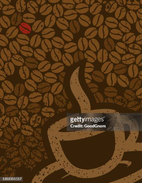coffee beans background - caffeine stock illustrations