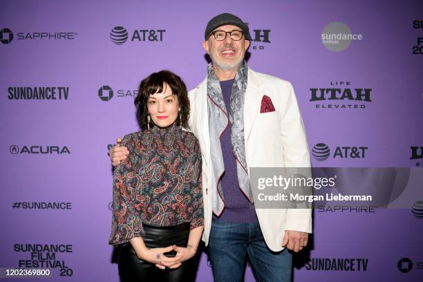 Natasha Gregson Wagner and Director Laurent Bouzereau attends the 2020 Sundance Film Festival - "Natalie Wood: What Remains Behind" Premiere at The...