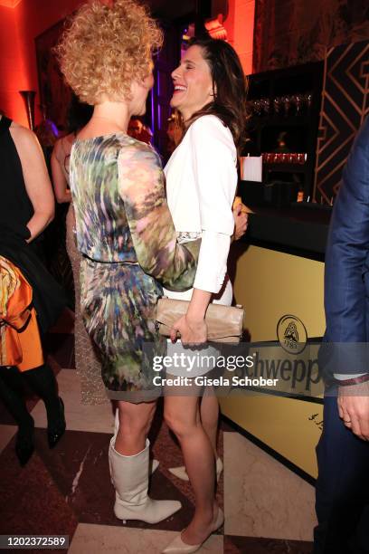 Christina Hecke und her wife Stefanie Henn during the BUNTE & BMW Festival Night at Italienische Botschaft on February 21, 2020 in Berlin, Germany.