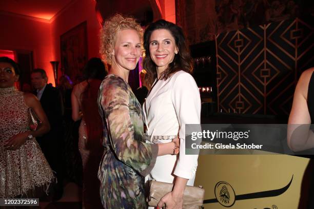 Christina Hecke und her wife Stefanie Henn during the BUNTE & BMW Festival Night at Italienische Botschaft on February 21, 2020 in Berlin, Germany.