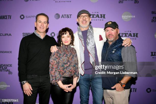 Darryl Frank, Natasha Gregson Wagner, Laurent Bouzereau, and Justin Falvey attend the 2020 Sundance Film Festival - "Natalie Wood: What Remains...