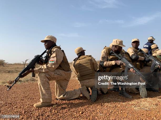 Burkinabe special forces practiced responding to attacks at a military training exercise run by the United States in Thies, Senegal, on February 19,...