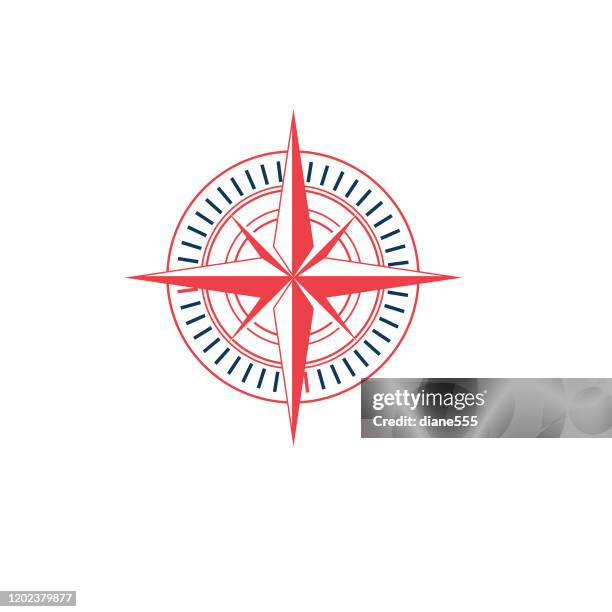 ilustrações de stock, clip art, desenhos animados e ícones de nautical icon - compass rose - rosa dos ventos