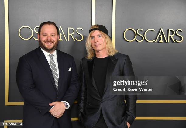 Matthew Lefebvre and Bryan Buckley attend the 92nd Oscars Nominees Luncheon on January 27, 2020 in Hollywood, California.