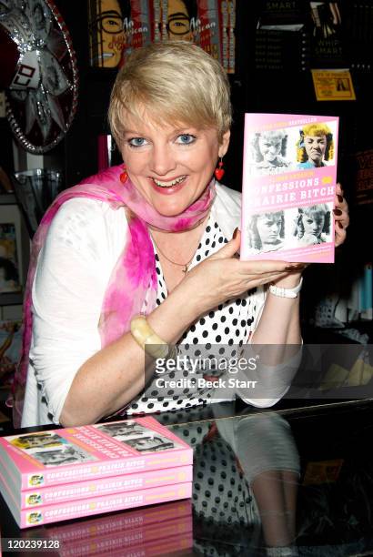 Actress Alison Arngrim signs copies of her new book "Confessions Of A Prairie Bitch" at Book Soup on August 1, 2011 in West Hollywood, California.