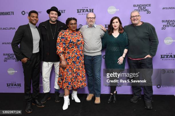 Shane Paul McGhie, Andrew Cohn, Da'Vine Joy Randolph, Richard Jenkins, Allison Tolman, and Ed O'Neill attend the 2020 Sundance Film Festival - "The...