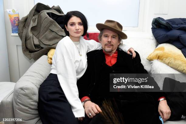 Eve Hewson and Ethan Hawke stop by WarnerMedia Lodge: Elevating Storytelling with AT&T during Sundance Film Festival 2020 on January 27, 2020 in Park...