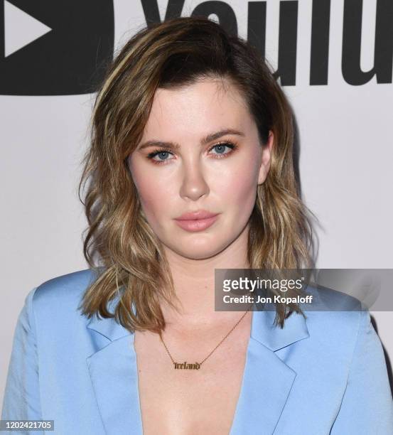 Ireland Baldwin attends the premiere of YouTube Originals' "Justin Bieber: Seasons" at Regency Bruin Theatre on January 27, 2020 in Los Angeles,...