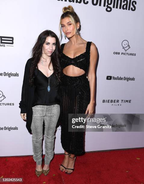 Pattie Mallette and Hailey Bieber arrives at the Premiere Of YouTube Originals' "Justin Bieber: Seasons" at Regency Bruin Theatre on January 27, 2020...