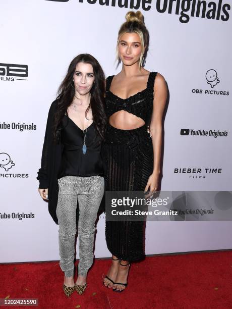 Pattie Mallette and Hailey Bieber arrives at the Premiere Of YouTube Originals' "Justin Bieber: Seasons" at Regency Bruin Theatre on January 27, 2020...