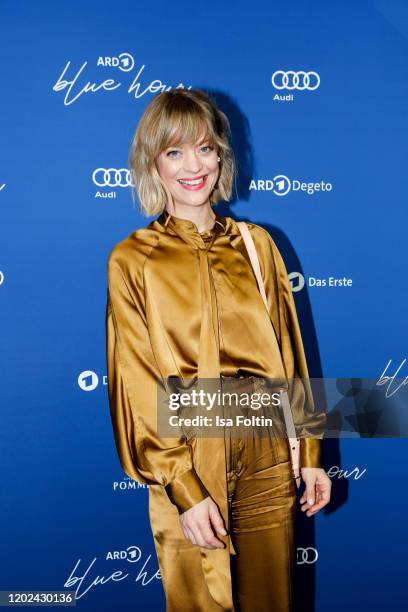 German actress Heike Makatsch attends the Blue Hour Party hosted by ARD during the 70th Berlinale International Film Festival at Museum der...