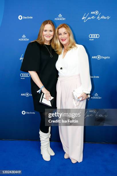 German actress Alexa Maria Surholt and her daughter attend the Blue Hour Party hosted by ARD during the 70th Berlinale International Film Festival at...