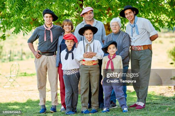 family portrait - gaucho argentina stock pictures, royalty-free photos & images