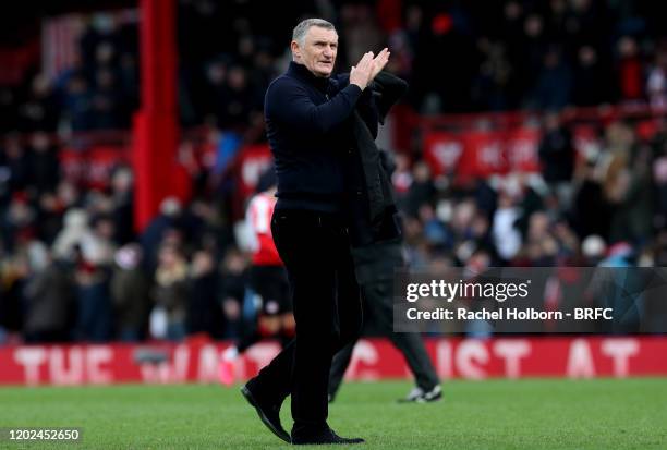 Tony Mowbray of Blackburn Rovers during the Sky Bet Championship match between Brentford and Blackburn Rovers at Griffin Park on February 22, 2020 in...