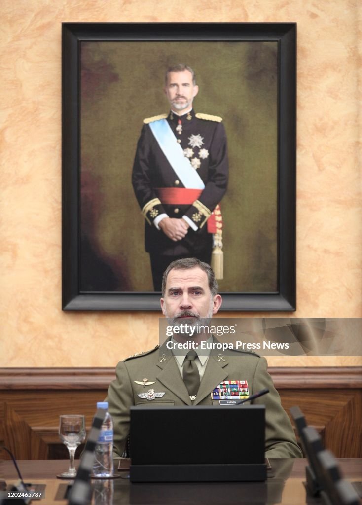 King Felipe Of Spain Visits The Spanish General Army Headquarters