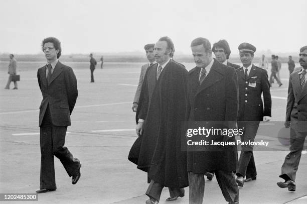 Hafez el-Assad avec Houari Boumédiène à Alger pour la conférence de la Fermette