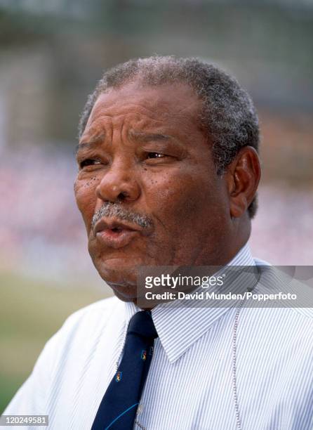 Former West Indies cricketer Sir Everton Weekes during the 6th Test match between England and the West Indies at the Kennington Oval in London on the...