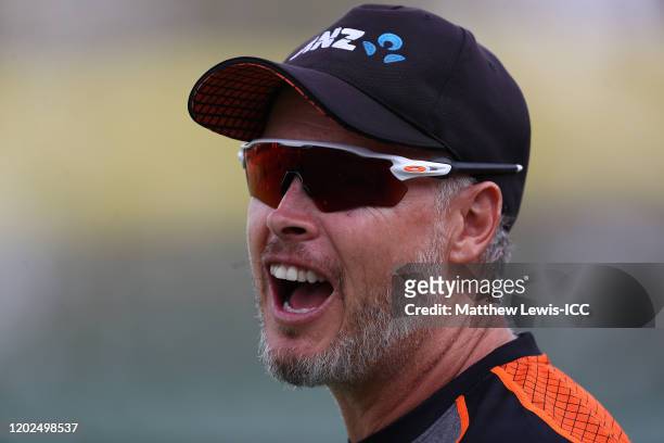 Paul Wiseman, Head Coach of New Zealand pictured during the New Zealand nets session at Willowmoore Park on January 28, 2020 in Benoni, South Africa.