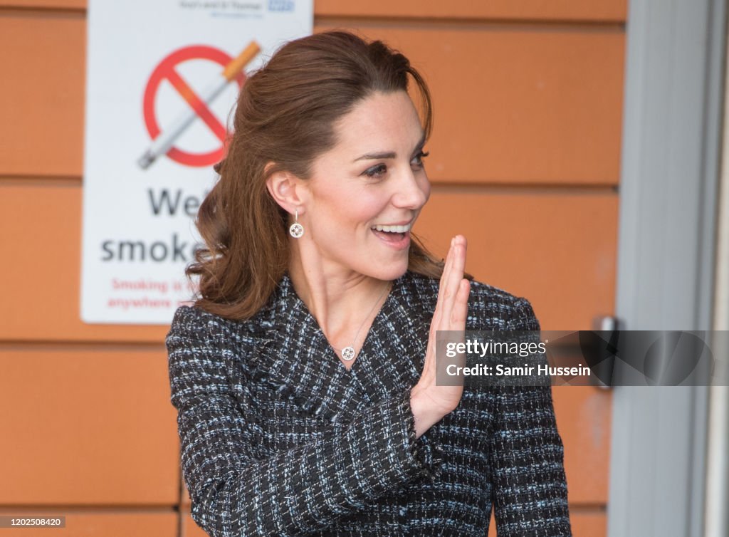 The Duchess Of Cambridge Visits The National Portrait Gallery Workshop At Evelina London Children's Hospital