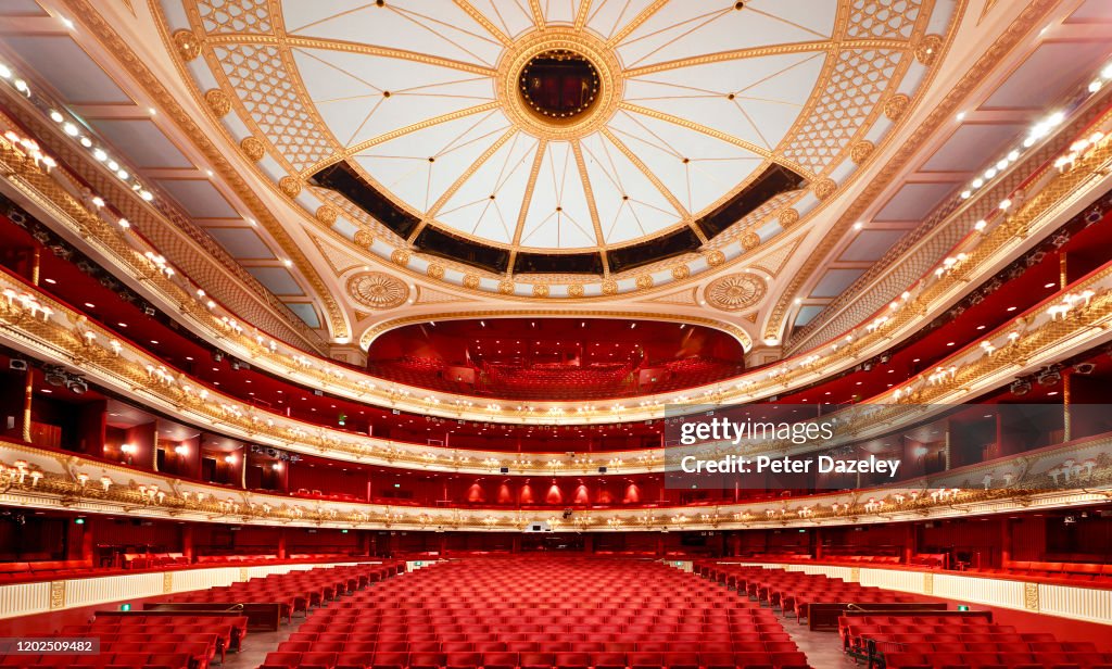 A view from the stage of the Auditorium of the Royal Opera House Covent Garden, London