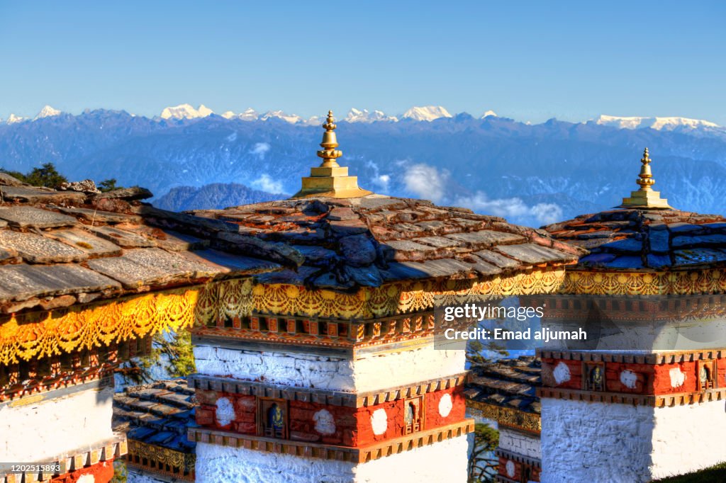 Druk Wangyal Chortens at Dochula Pass, Bhutan