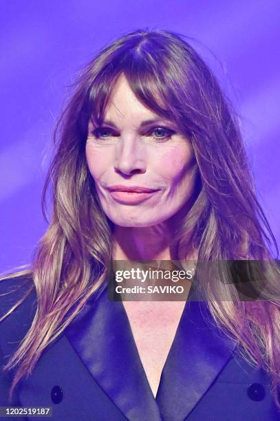 Laurence Treil walks the runway during the Jean-Paul Gaultier Haute Couture Spring/Summer 2020 fashion show as part of Paris Fashion Week at Theatre...