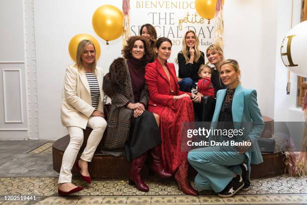 Mar Saura and Carla Pereyra attend the 'The Petit Special Day' fashion show during Mercedes Benz Fashion Week Madrid Autumn/Winter 2020-21 on January...