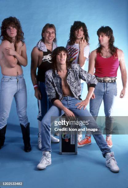 Guitarist Tommy Skeoch, drummer Troy Luccketta, lead singer Jeff Keith, guitarist Frank Hannon, and bass guitarist Brian Wheat, comprising the...