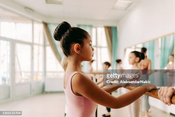 ballet dancers during the class - school gymnastics stock pictures, royalty-free photos & images