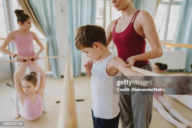 little ballet dancer during the class - boy ballet stock pictures, royalty-free photos & images