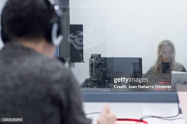 Spanish journalist Javier Gallego is seen during the recording of his program 'Carne Cruda' on January 21, 2020 in Madrid, Spain.