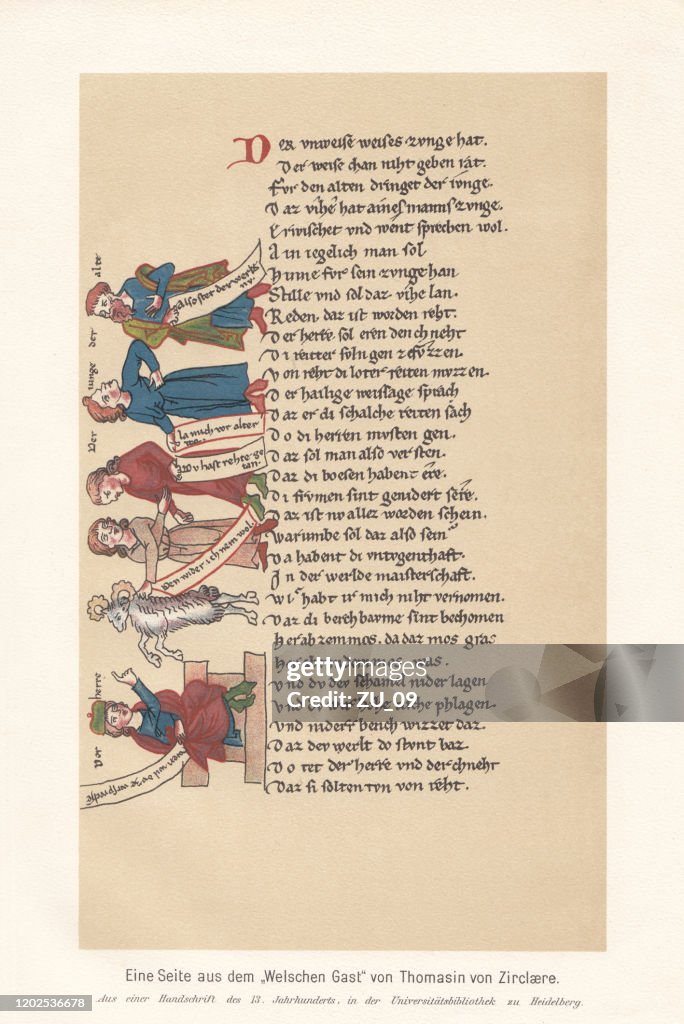"Der wälsche Gast" by Thomasîn von Zerclaere (13th century), facsimile