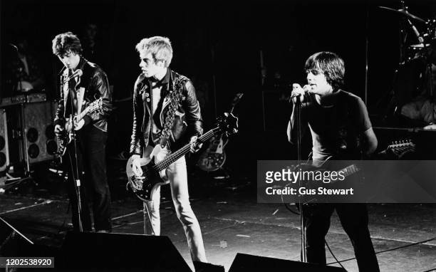 Northern-Irish punk rock band Stiff Little Fingers performing live, circa 1978.