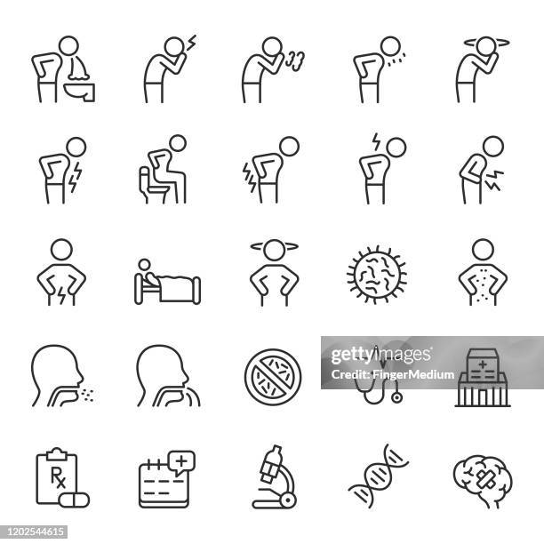 sick icons - tired stock illustrations