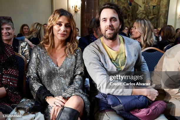 Elena Tablada and Javier Ungria attend the Tette by Odette fashion show during the Mercedes Benz Fashion Week Autumn/Winter 2020-2021 at the...