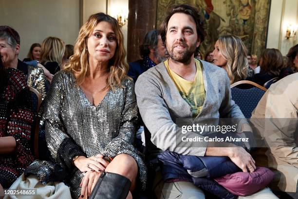 Elena Tablada and Javier Ungria attend the Tette by Odette fashion show during the Mercedes Benz Fashion Week Autumn/Winter 2020-2021 at the...