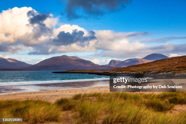 luskentyre beach isle of harris scotland - insel harris stock-fotos und bilder