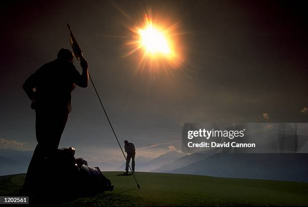 General view of the action during the Canon European Masters at Crans-sur-Sierre in Switzerland. \ Mandatory Credit: David Cannon /Allsport