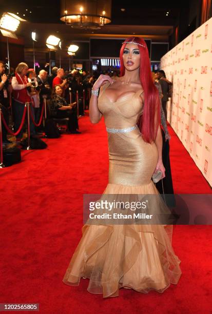 Adult film actress Nicolette Shea attends the 2020 Adult Video News Awards at The Joint inside the Hard Rock Hotel & Casino on January 25, 2020 in...