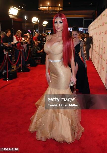 Adult film actress Nicolette Shea attends the 2020 Adult Video News Awards at The Joint inside the Hard Rock Hotel & Casino on January 25, 2020 in...