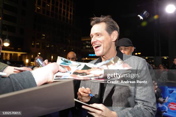 Jim Carrey attends the Special Screening of "Sonic the Hedgehog" at Zoo Palast on January 28, 2020 in Berlin, Germany.